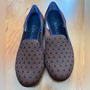 Rothy's limited edition Sienna Loafers in Brown and Blue, size 8.5